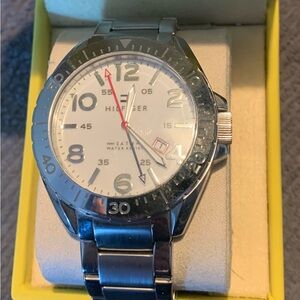 Tommy Hilfiger Men's Declan Quartz Watch, Silver & White